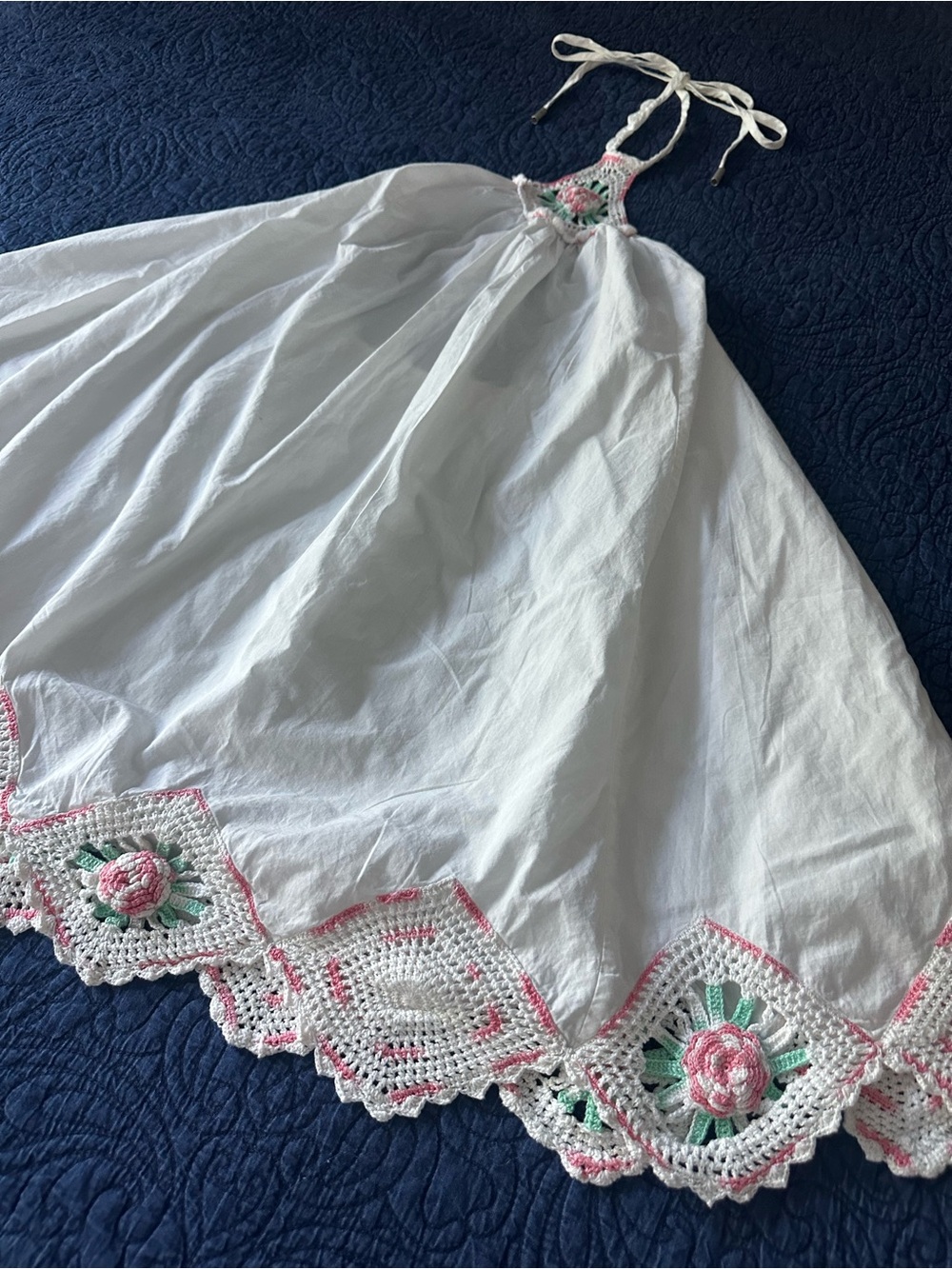 NWOT! Free People Crochet Gardens Mini Dress - Retail $198.00 - Picture 9 of 9